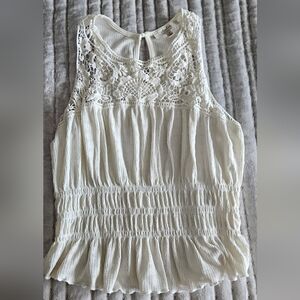 Atelier by Kirious Off White Sleeveless Top Size Medium